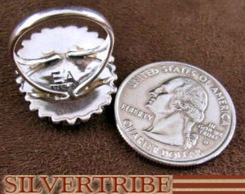 Genuine Sterling Silver Jewelry Multicolor Ring Size 5-1/4 RS47143